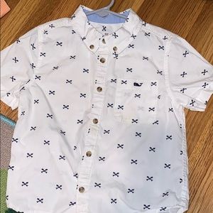 Vineyard vines 4t white & navy polo